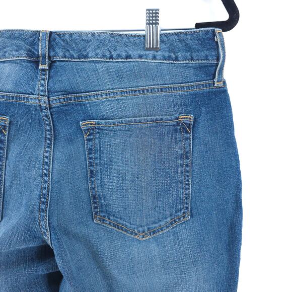 Eddie Bauer Ranch P10 Specially Dyed Denim Mid Rise Curvy Bootcut Jean Med Wash - Picture 12 of 12